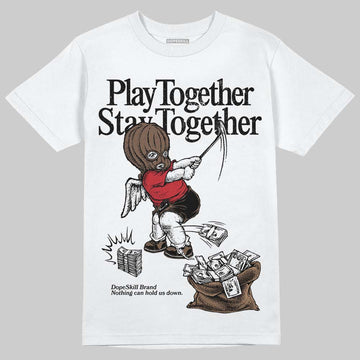 Jordan 9 'Olive' DopeSkill T-Shirt Play together, Stay together Graphic Streetwear - White