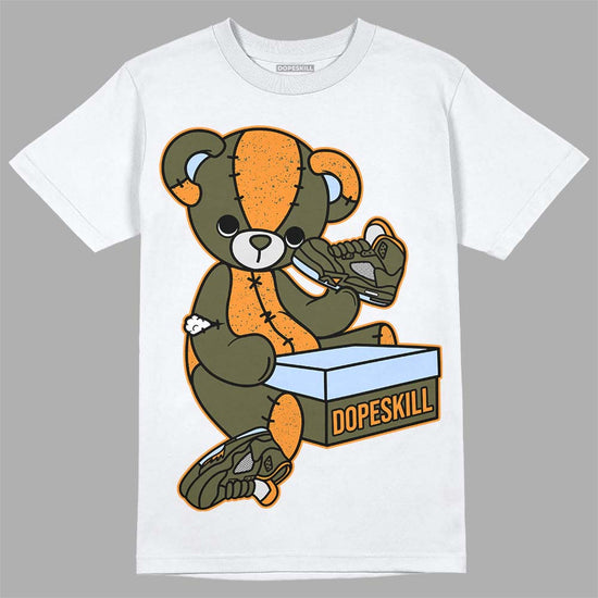 Jordan 5 "Olive" DopeSkill T-Shirt Sneakerhead BEAR Graphic Streetwear - White