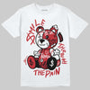 Jordan 5 Retro Fire Red Black Tongue (2025) DopeSkill T-Shirt Smile Through The Pain Graphic Streetwear - White