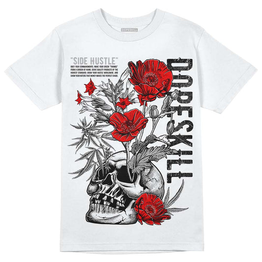 Jordan 1 Low OG “Shadow” DopeSkill T-Shirt Side Hustle Graphic Streetwear - White
