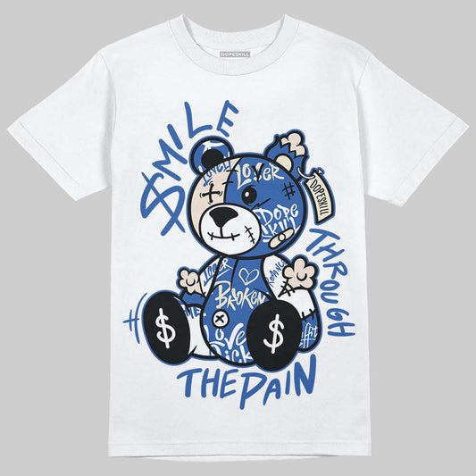 Jordan 1 Low Travis Scott x Fragment DopeSkill T-Shirt Smile Through The Pain Graphic Streetwear - White