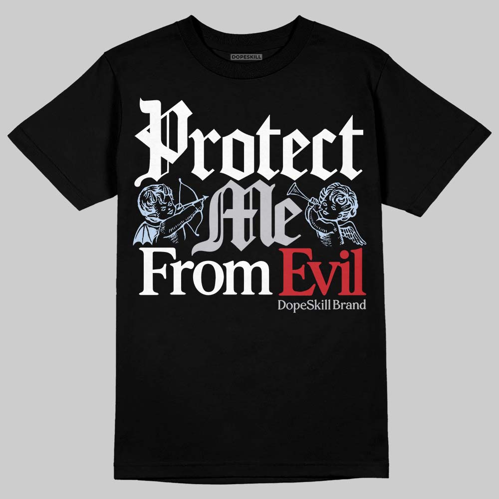 Jordan 5 Retro OG Black Metallic Reimagined DopeSkill T-Shirt Protect Me From Evil Graphic Streetwear - Black