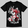 Jordan 5 Retro Fire Red Black Tongue (2025) DopeSkill T-Shirt Smile Through The Pain Graphic Streetwear - Black