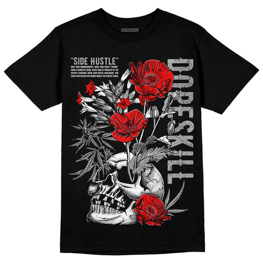 Jordan 1 Low OG “Shadow” DopeSkill T-Shirt Side Hustle Graphic Streetwear - Black