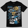 Jordan 4 Denim “Worn Blue” DopeSkill T-Shirt Side Hustle Graphic Streetwear - Black