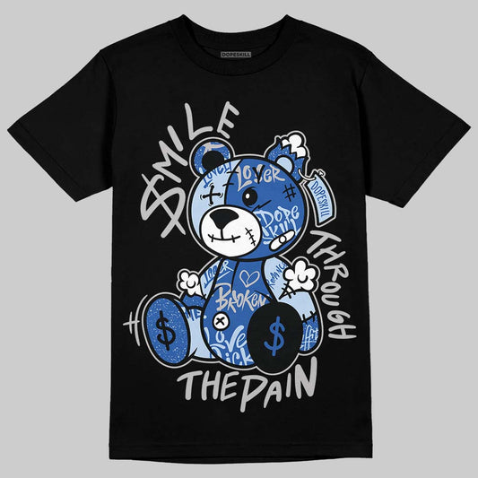 Awake NY x Jordan 5 Retro 'Black Racer Blue' DopeSkill T-Shirt Smile Through The Pain Graphic Streetwear - Black