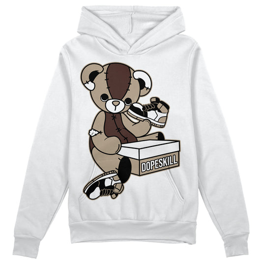 Jordan 1 High OG “Latte” DopeSkill Hoodie Sweatshirt Sneakerhead BEAR Graphic Streetwear - White 