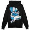 Jordan 4 Retro Military Blue DopeSkill Hoodie Sweatshirt Sneakerhead BEAR Graphic Streetwear - Black