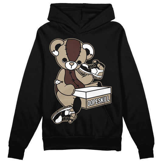 Jordan 1 High OG “Latte” DopeSkill Hoodie Sweatshirt Sneakerhead BEAR Graphic Streetwear - Black