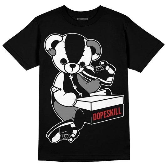 Jordan 1 High OG “Black/White” DopeSkill T-Shirt Sneakerhead BEAR Graphic Streetwear - Black