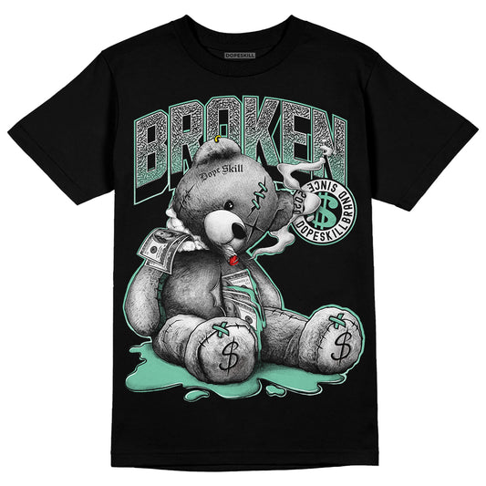 Jordan 3 "Green Glow" DopeSkill T-Shirt Sick Bear Graphic Streetwear - Black