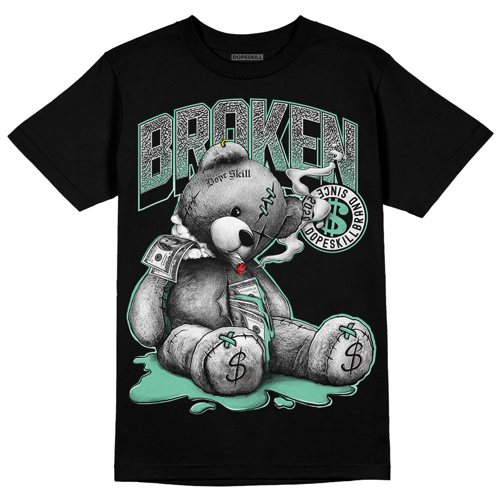 Jordan 3 "Green Glow" DopeSkill T-Shirt Sick Bear Graphic Streetwear - Black
