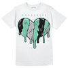 Jordan 1 High OG Green Glow DopeSkill T-Shirt Slime Drip Heart Graphic Streetwear - WHite