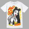 Jordan 4 Thunder DopeSkill T-Shirt New H.M.O Graphic Streetwear - White