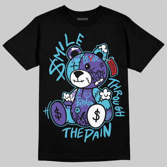 Jordan 8 Retro 'Aqua' 2025 DopeSkill T-Shirt Smile Through The Pain Graphic Streetwear - Black