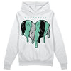 Jordan 1 High OG Green Glow DopeSkill Hoodie Sweatshirt Slime Drip Heart Graphic Streetwear - White