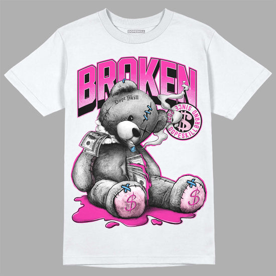 Pink Sneakers DopeSkill T-Shirt Sick Bear Graphic Streetwear - White