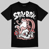 Jordan 40 “Dusty Rose” DopeSkill T-Shirt Stay Busy Graphic Streetwear - Black