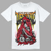 Jordan 4 Red Thunder DopeSkill T-Shirt Life or Die Graphic Streetwear - White