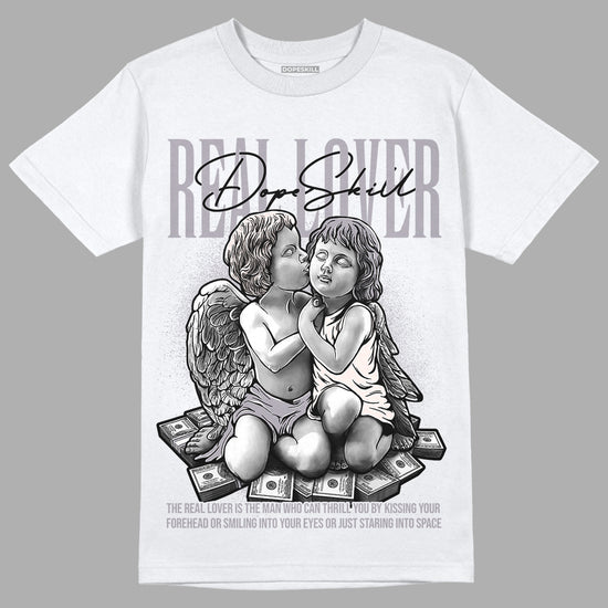 Jordan 2 Cement Grey DopeSkill T-Shirt Real Lover Graphic Streetwear - White