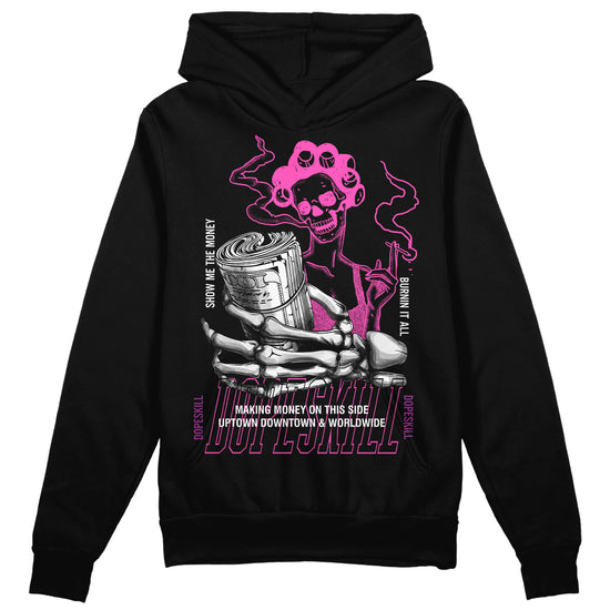 Jordan 4 GS “Hyper Violet” DopeSkill Hoodie Sweatshirt Show Me The Money Graphic Streetwear - Black