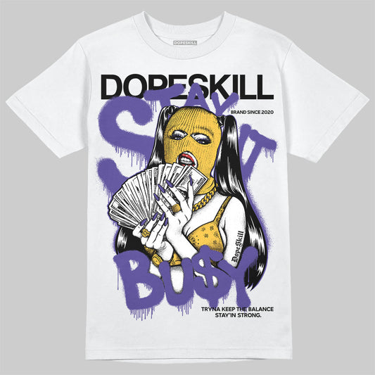 Kobe 8 Protro "Lakers Home" DopeSkill T-Shirt Stay It Busy Graphic Streetwear - White 