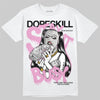 Jordan 4 WMNS “Orchid” DopeSkill T-Shirt Stay It Busy Graphic Streetwear - White