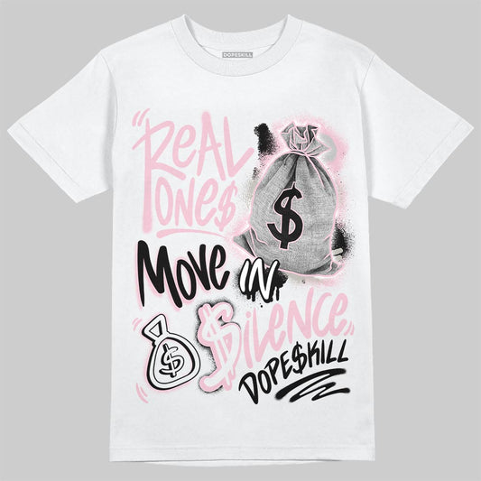 Jordan 5 OG “35th Anniversary” DopeSkill T-Shirt Real Ones Move In Silence Graphic Streetwear - White