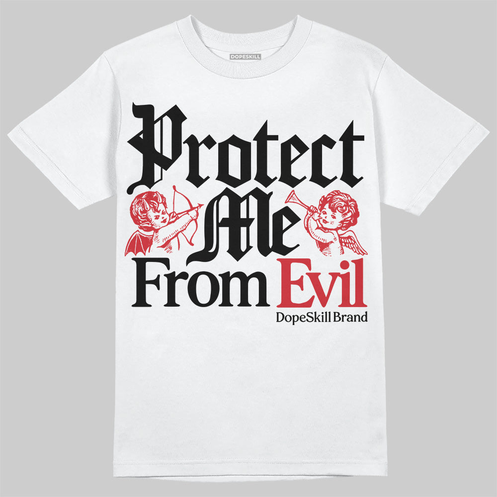 Jordan 11 Retro Low Bred (2025) DopeSkill T-Shirt Protect Me From Evil Graphic Streetwear - White