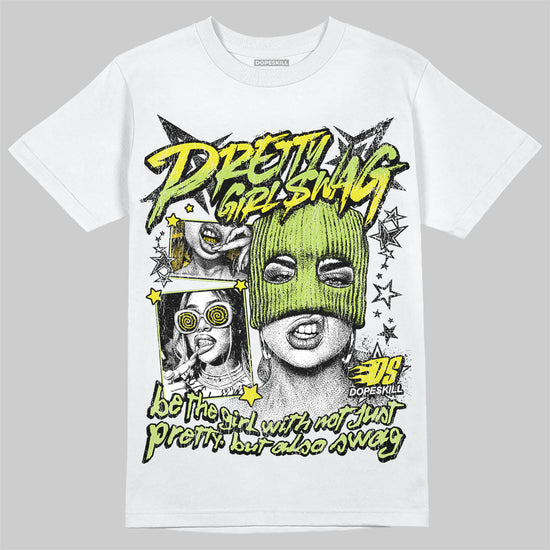 Jordan 13 Retro Bright Cactus DopeSkill T-Shirt Pretty Girl Swag Graphic Streetwear - White