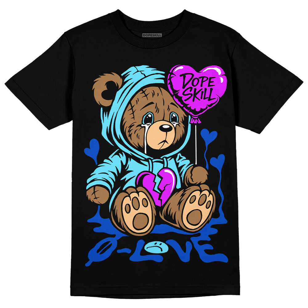 Dunk Low Argon DopeSkill T-Shirt Broken Bear Graphic Streetwear - Black