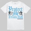 Jordan 11 Retro Legend Blue DopeSkill T-Shirt Protect Me From Evil Graphic Streetwear - White