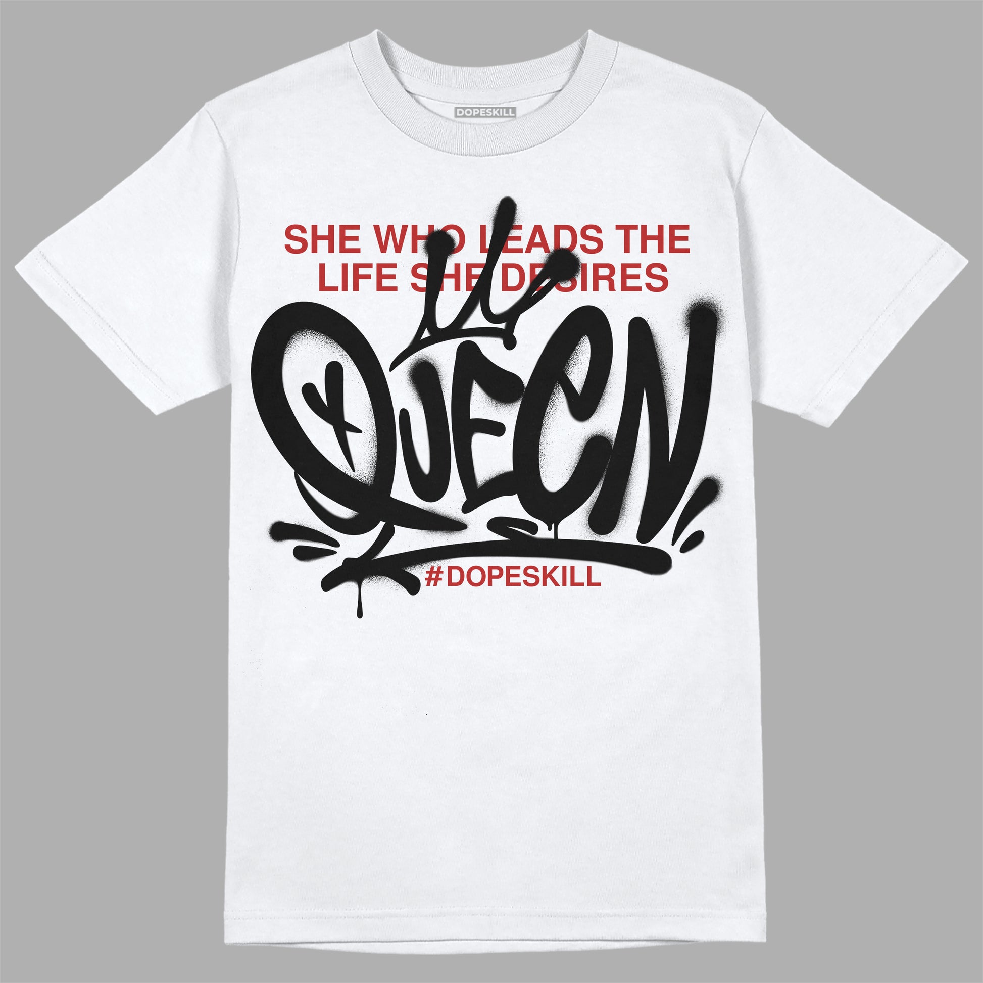 Jordan 14 "Black/White" DopeSkill T-Shirt Queen Graphic Streetwear - White 