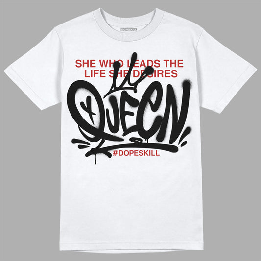 Jordan 14 "Black/White" DopeSkill T-Shirt Queen Graphic Streetwear - White 