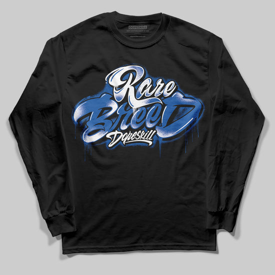 Jordan 12 “Blueberry” DopeSkill Long Sleeve T-Shirt Rare Breed Type Graphic Streetwear - Black