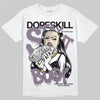 A Ma Maniére x Air Jordan 3 Black Violet Ore DopeSkill T-Shirt Stay It Busy Graphic Streetwear - White