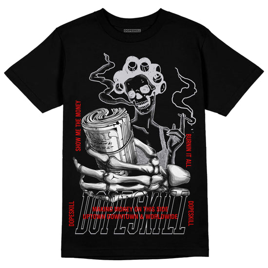 Jordan 2 Retro "Black Cement" DopeSkill T-Shirt Show Me The Money Graphic Streetwear - Black