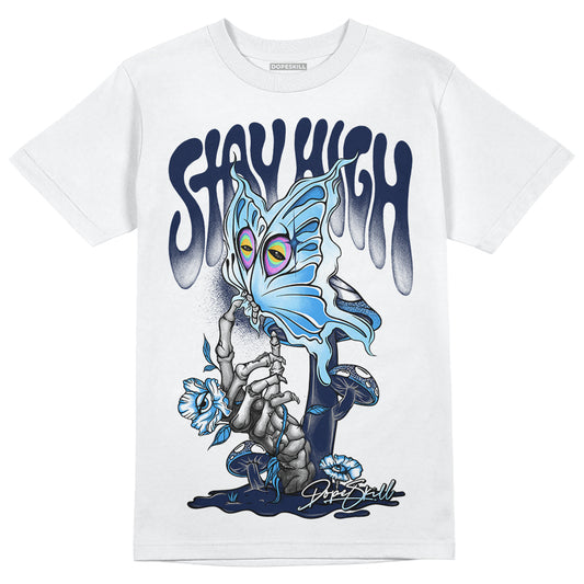 Jordan Spiz’ike Low “White/Obsidian” DopeSkill T-Shirt Stay High Graphic Streetwear - White