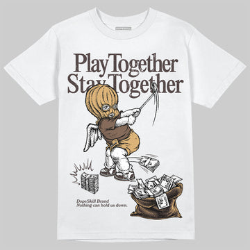 Jordan 5 “Earth/Metallic Gold” DopeSkill T-Shirt Play together, Stay together Garaphic Streetwear - White