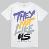 Jordan 4 Retro Lakers DopeSkill T-Shirt They Not Like Us Graphic Streetwear - White