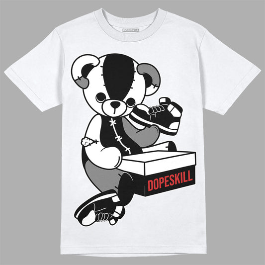 Jordan 1 High OG “Black/White” DopeSkill T-Shirt Sneakerhead BEAR Graphic Streetwear - White 