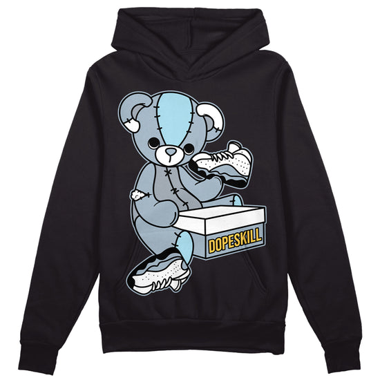 Jordan 13 “Blue Grey” DopeSkill Hoodie Sweatshirt Sneakerhead BEAR  Graphic Streetwear - Black