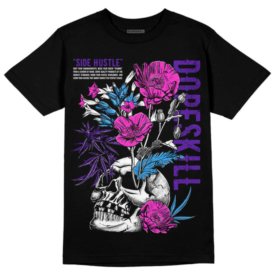 Dunk Low Championship Court Purple DopeSkill T-Shirt Side Hustle Graphic Streetwear - Black