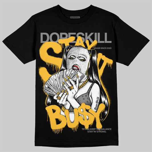 New Balance 9060 Varsity Gold (GS) DopeSkill T-Shirt Stay It Busy Graphic Streetwear - Black