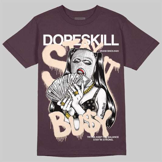 A Ma Maniére x Air Jordan 3 Black Violet Ore DopeSkill Maroon T-shirt Stay It Busy Graphic Streetwear