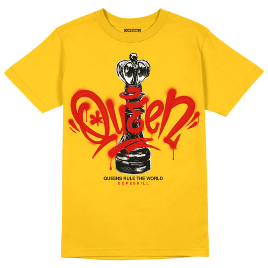 Yellow Sneakers DopeSkill Gold T-shirt Queen Chess Graphic Streetwear