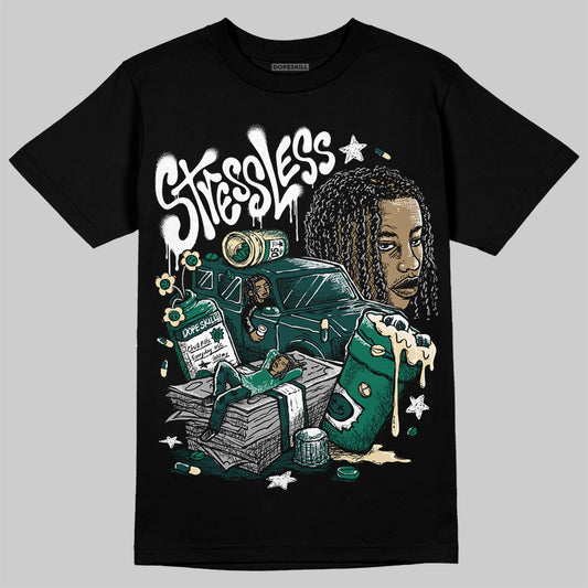 Jordan 4 Retro Oxidized Green DopeSkill T-Shirt Stressless Graphic Streetwear - Black