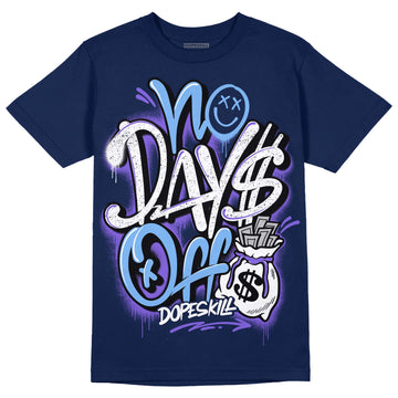 Jordan 5 SE “Georgetown” DopeSkill Midnight Navy T-Shirt No Days Off Graphic Streetwear