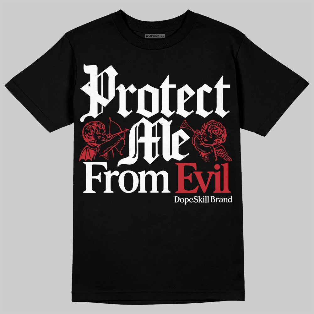 Jordan 11 Retro Low Bred (2025) DopeSkill T-Shirt Protect Me From Evil Graphic Streetwear - Black