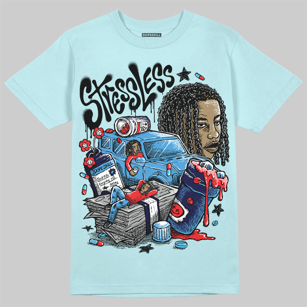 Dunk Low GS “Glacier Blue” DopeSkill Chambray T-shirt Stressless Graphic Streetwear